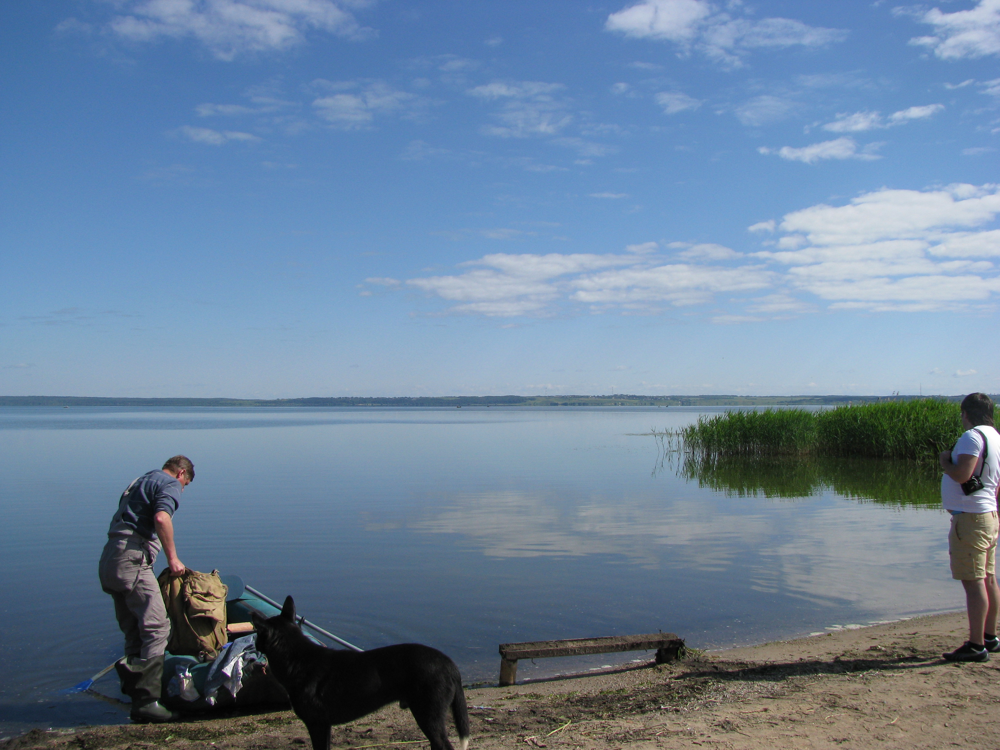View of the lake.